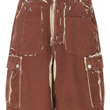 Shorts con stampa in marrone Marni - uomo 
