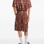 Shorts con stampa in marrone Marni - uomo 