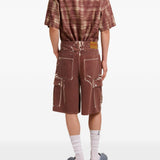Shorts con stampa in marrone Marni - uomo 