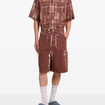 Shorts con stampa in marrone Marni - uomo 