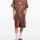 Shorts con stampa in marrone Marni - uomo 