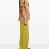 Jeans a gamba larga con stampa in verde Marni - uomo 