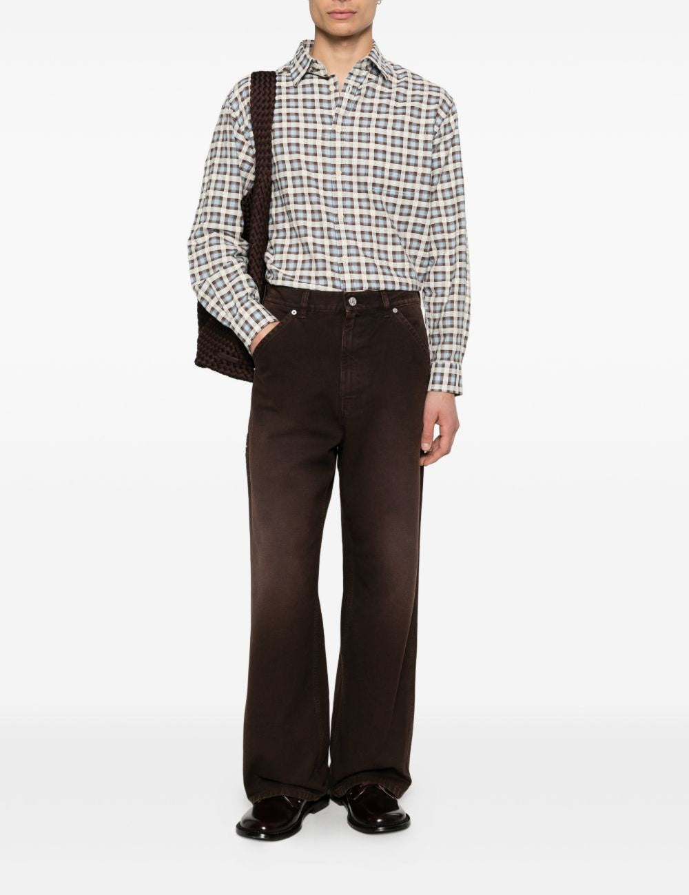 Pantaloni con tasche in marrone Marni - uomo 