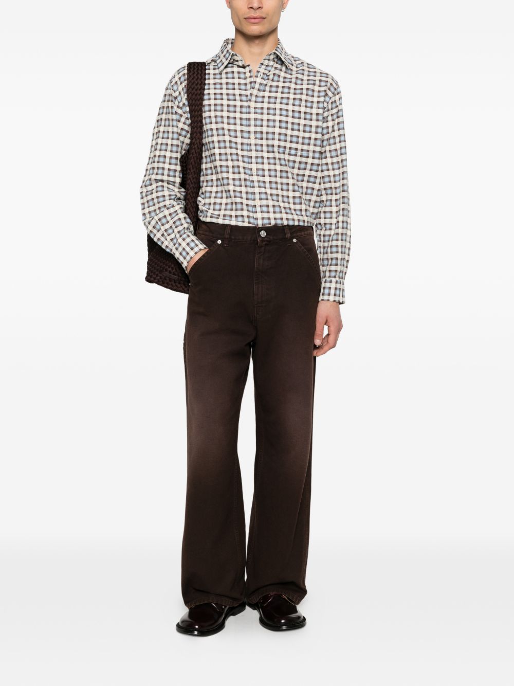 Pantaloni con tasche in marrone Marni - uomo 
