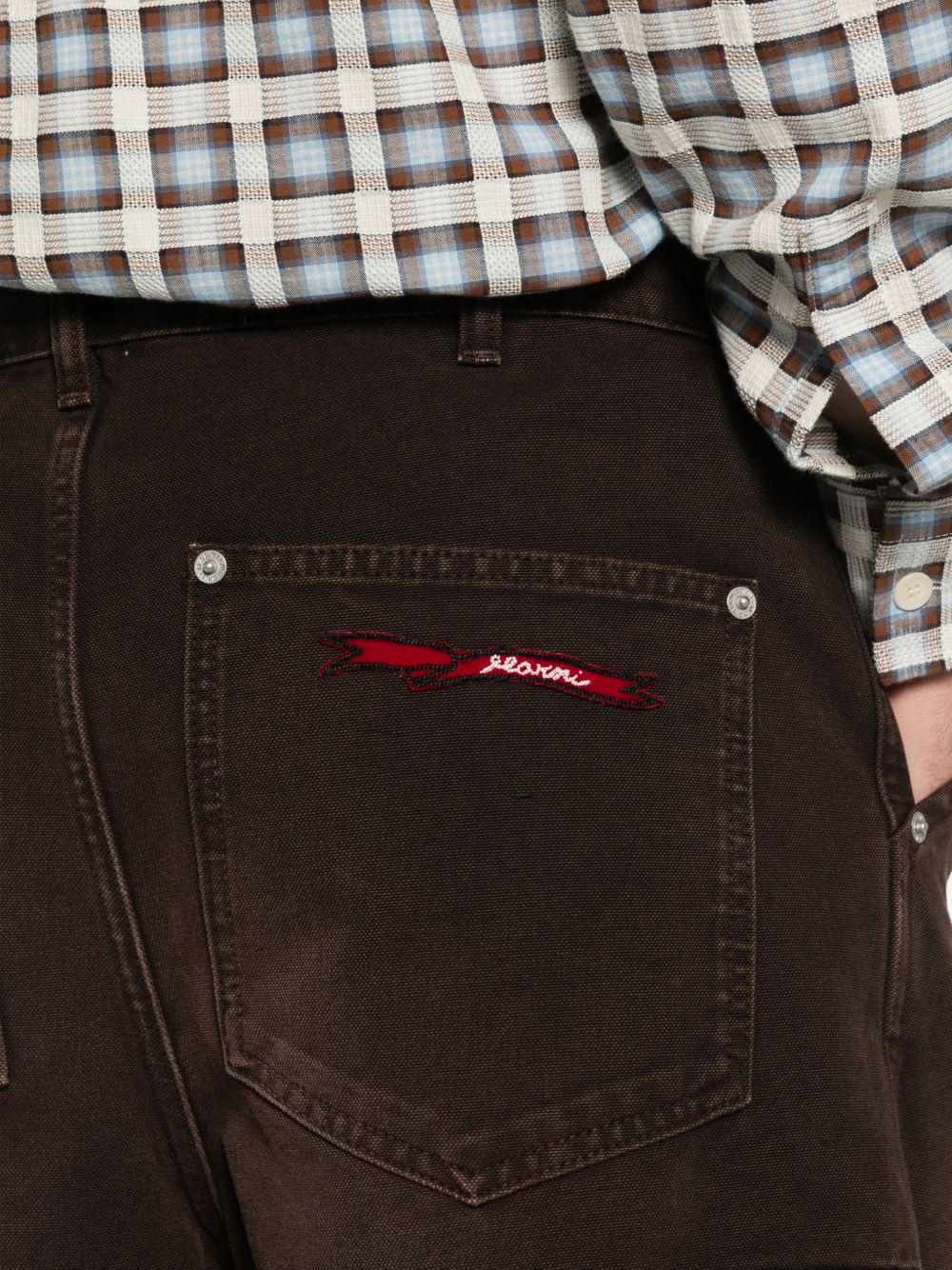 Pantaloni con tasche in marrone Marni - uomo 