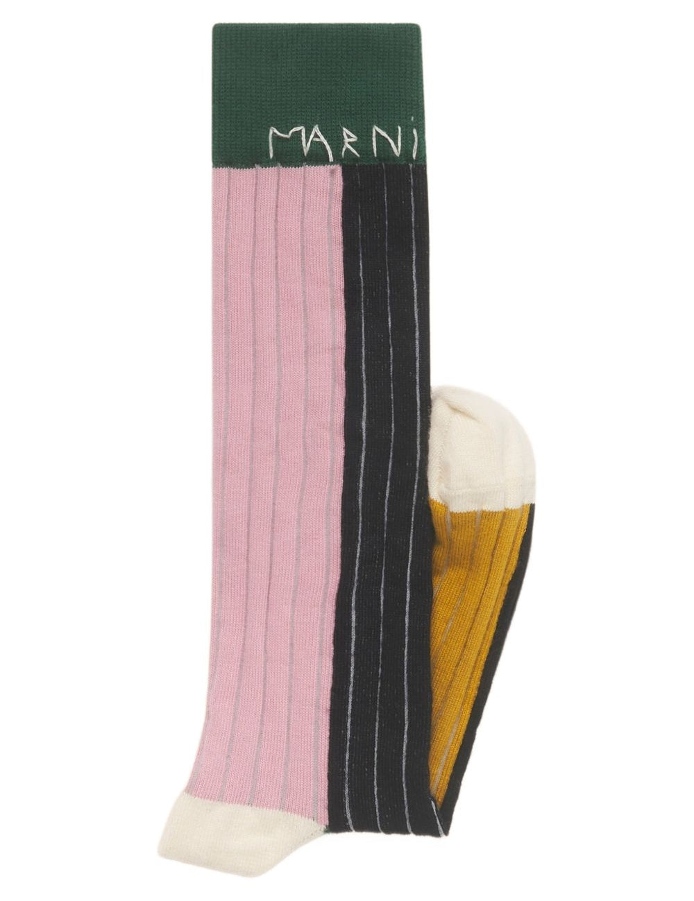 Calzini al ginocchio con design a coste in rosa Marni - donna 