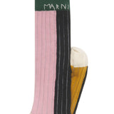 Calzini al ginocchio con design a coste in rosa Marni - donna 