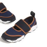 Sneakers con design a pannelli in blu Marni - donna 