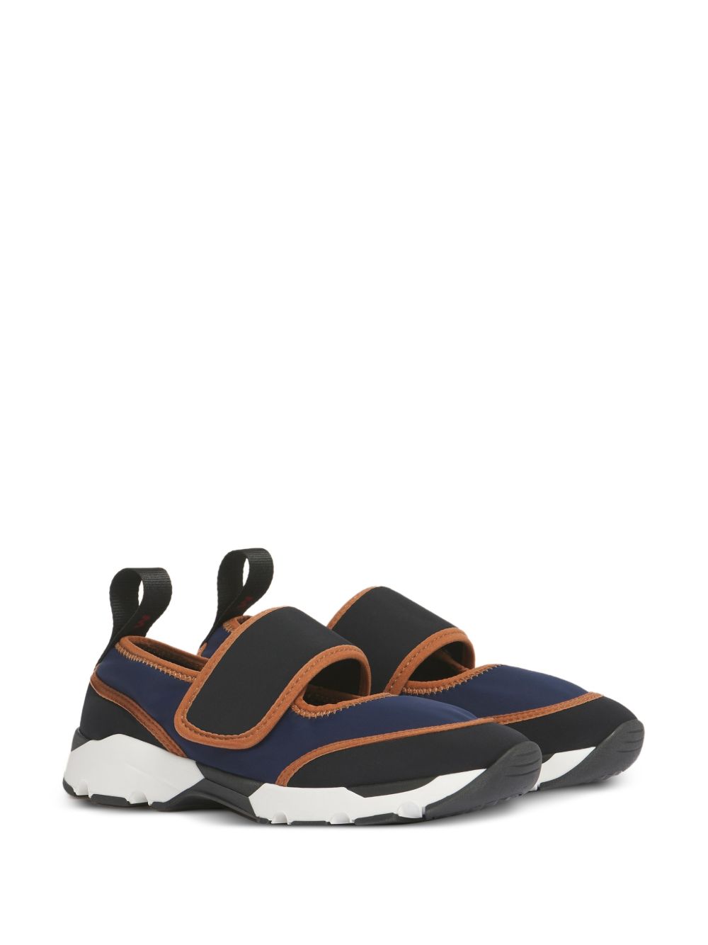 Sneakers con design a pannelli in blu Marni - donna 