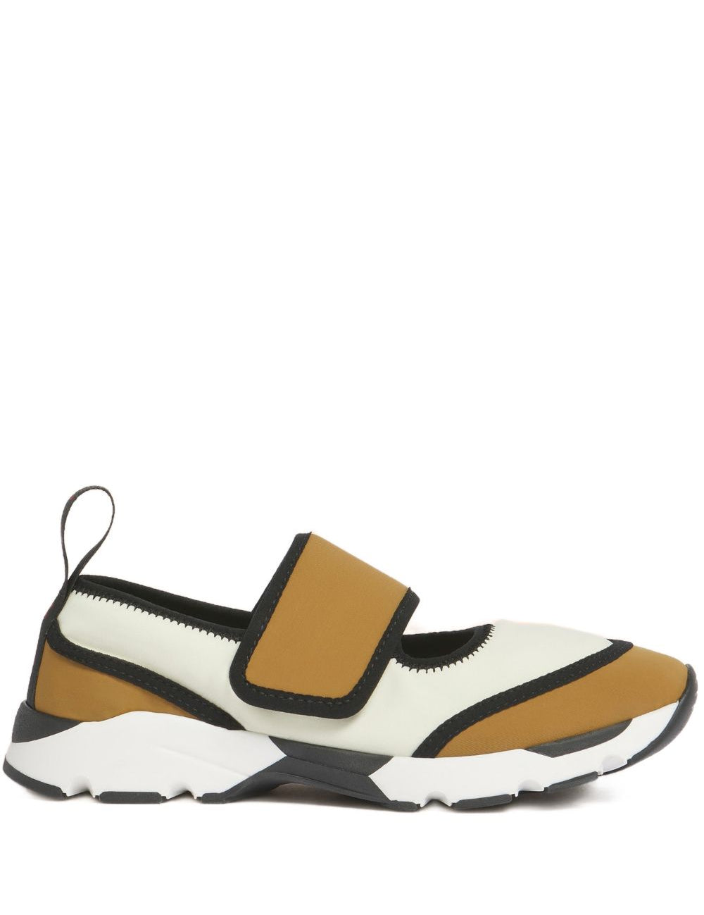 Sneakers con design a pannelli in beige Marni - donna 