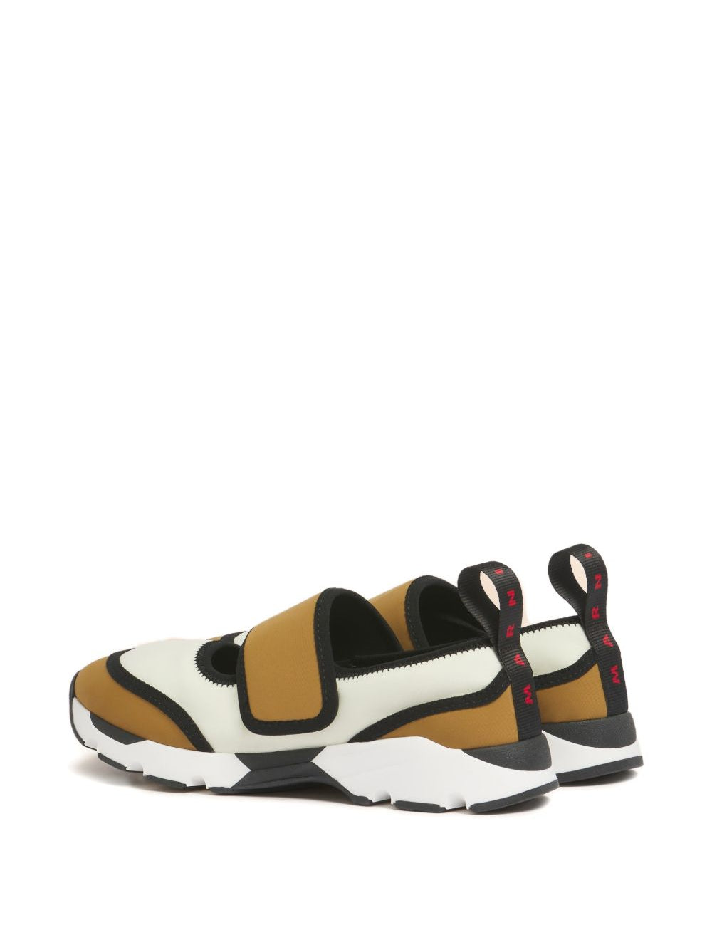 Sneakers con design a pannelli in beige Marni - donna 