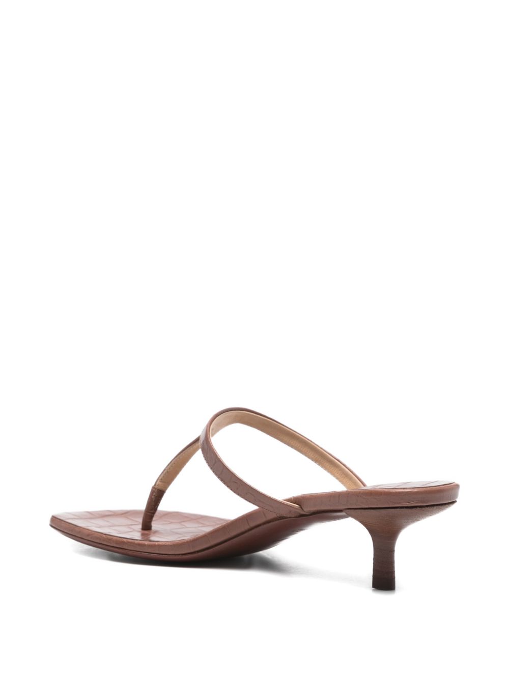 Sandali infradito effetto coccodrillo in marrone Marsell - donna 