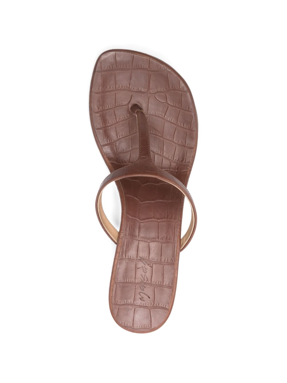Sandali infradito effetto coccodrillo in marrone Marsell - donna 