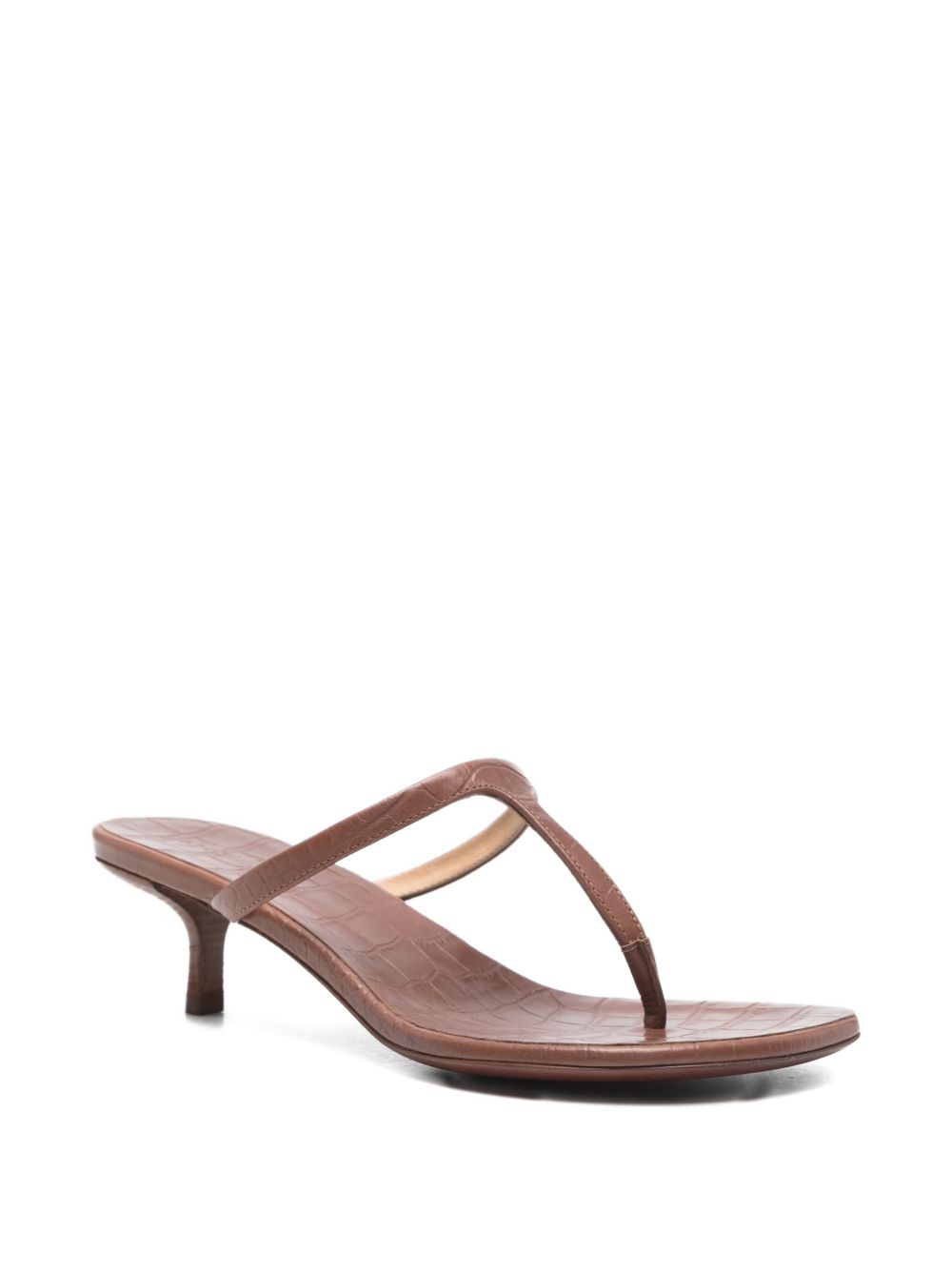 Sandali infradito effetto coccodrillo in marrone Marsell - donna 