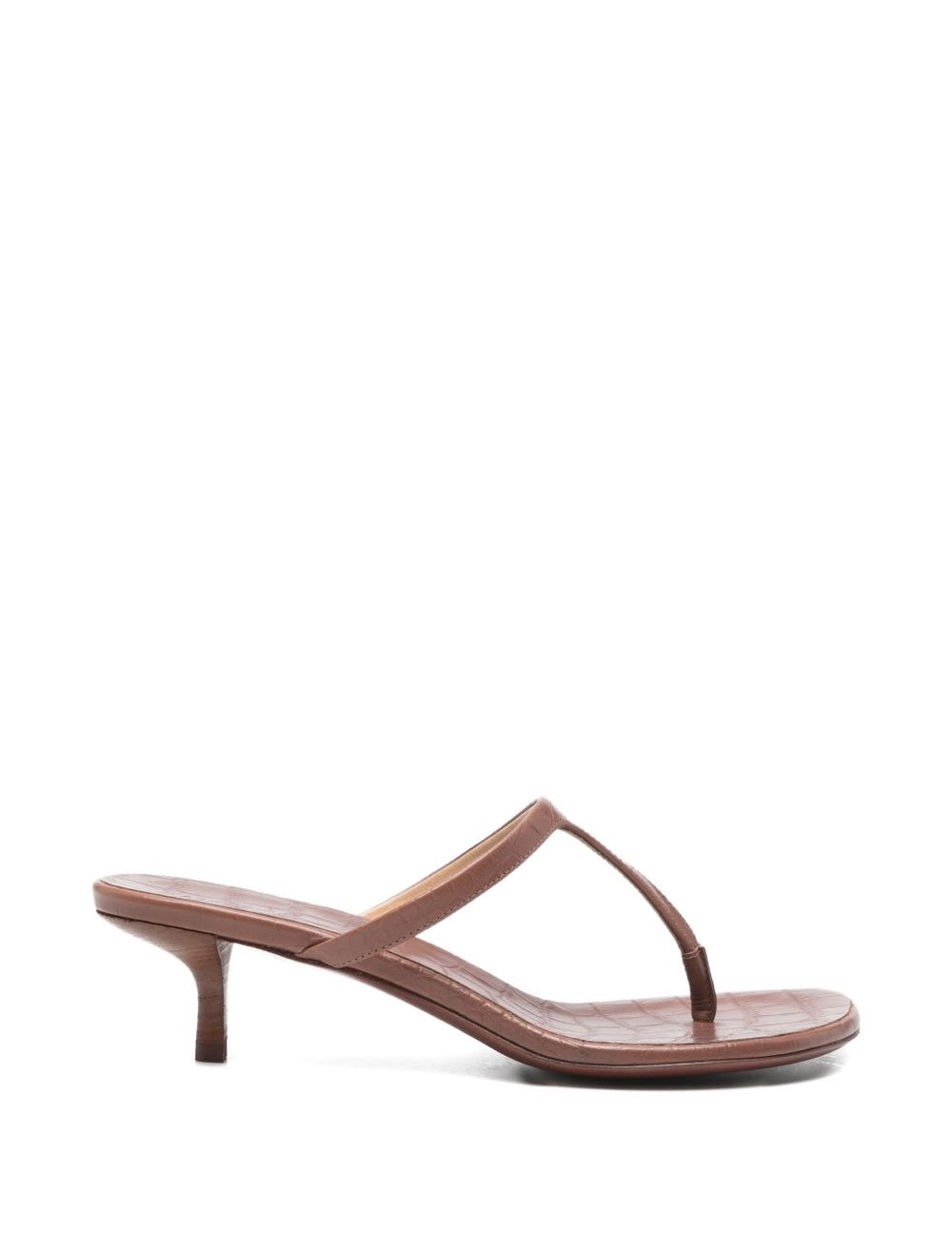 Sandali infradito effetto coccodrillo in marrone Marsell - donna 