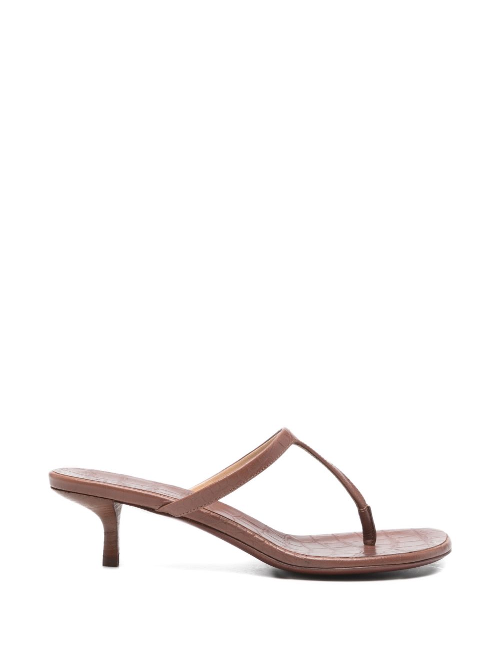 Sandali infradito effetto coccodrillo in marrone Marsell - donna 