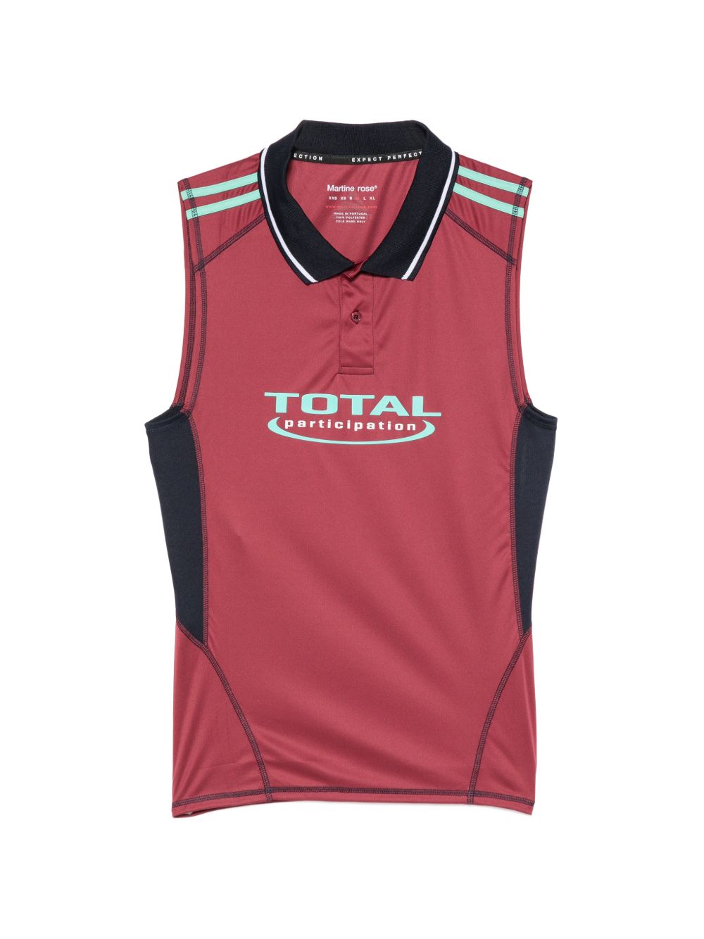Canotta con stampa logo in borgogna Martine rose - unisex 