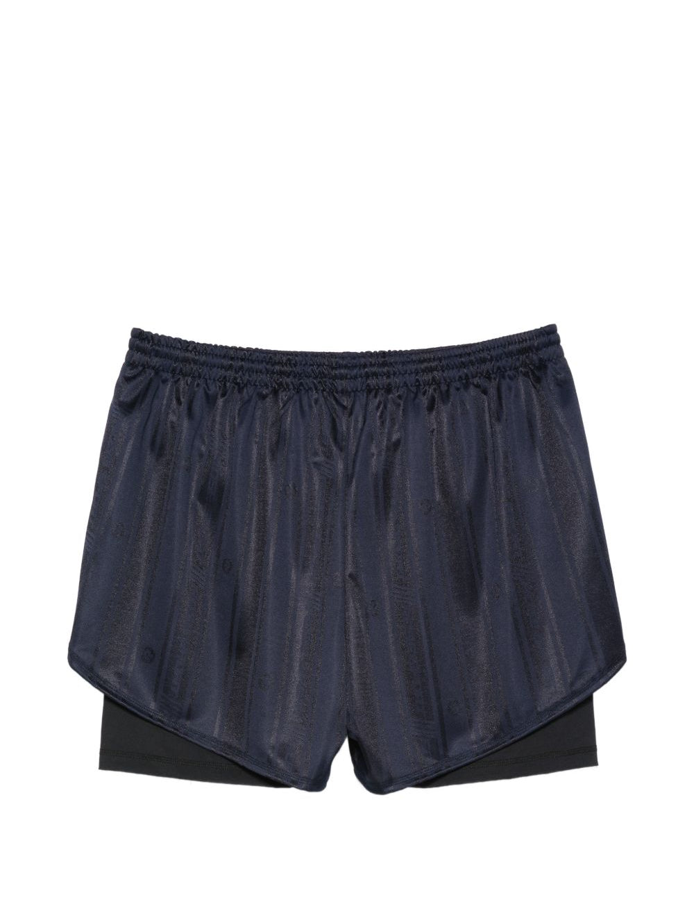 Pantaloncini con dettagli a righe in blu Martine rose - unisex 