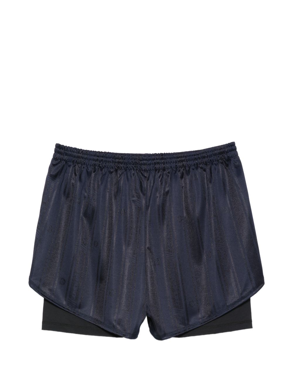 Pantaloncini con dettagli a righe in blu Martine rose - unisex 