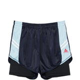 Pantaloncini con dettagli a righe in blu Martine rose - unisex 