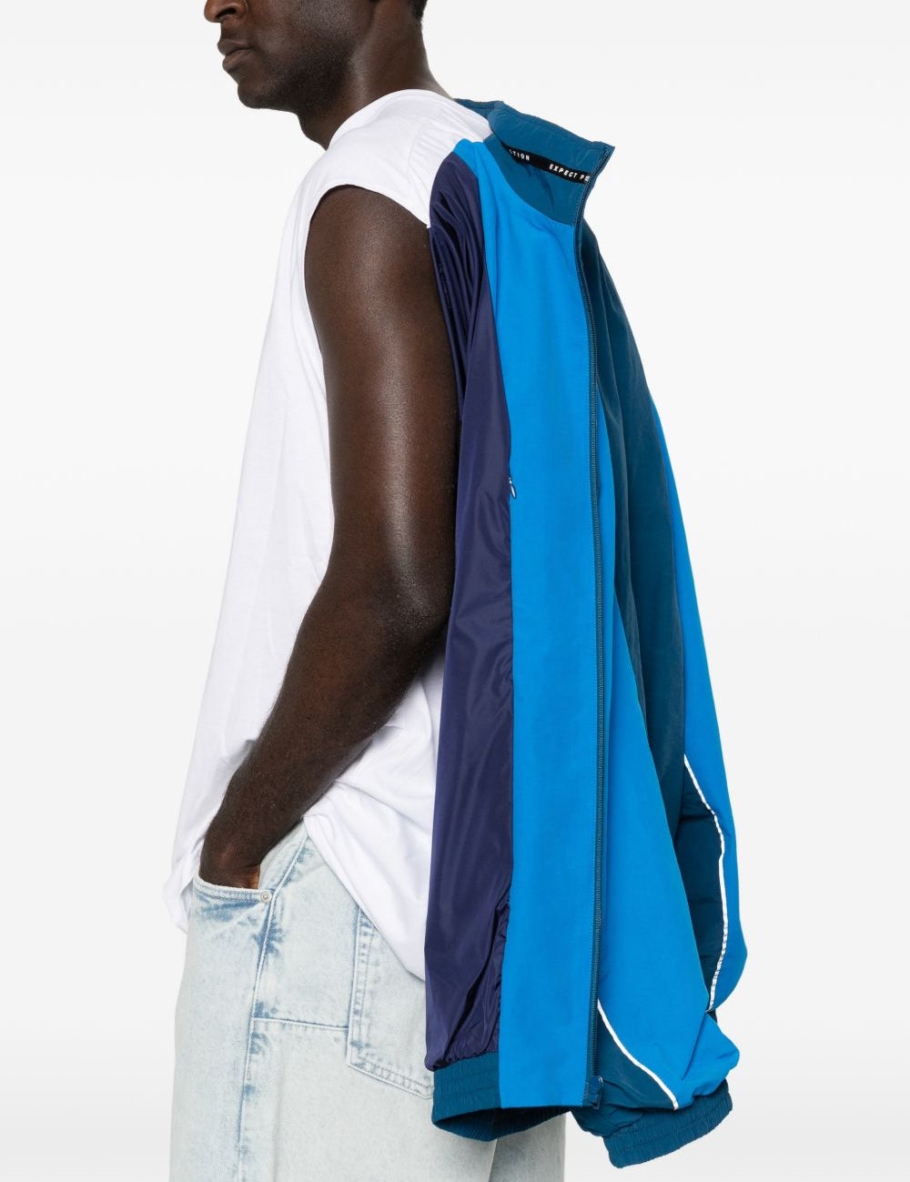 Giacca sportiva con zip in blu Martine rose- uomo 