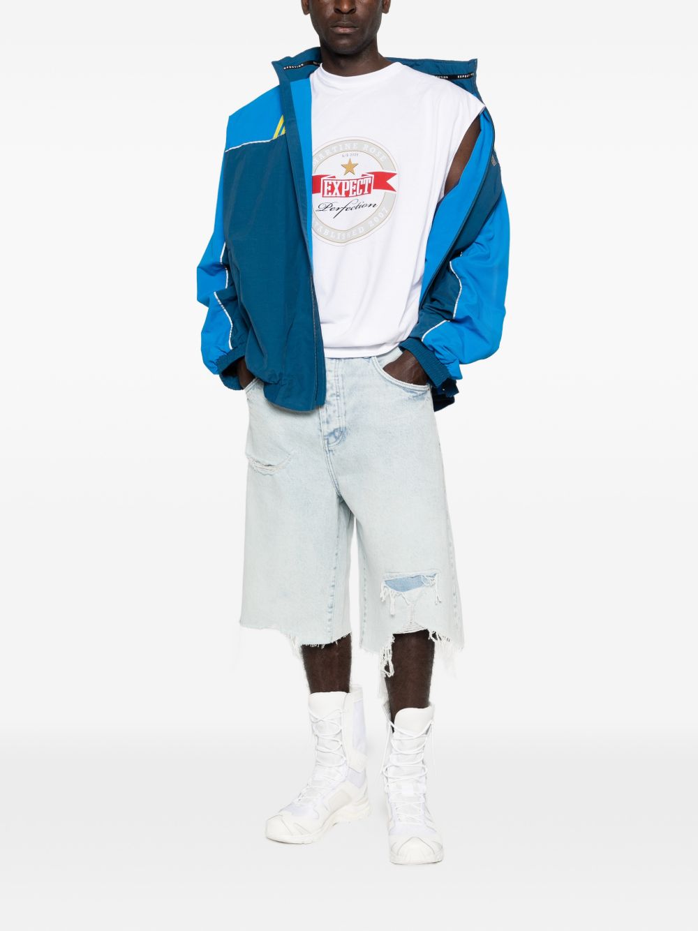 Giacca sportiva con zip in blu Martine rose- uomo 