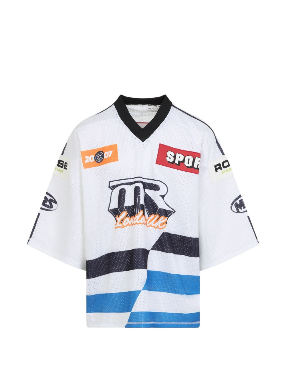 T-shirt da hockey  oversize in bianco Martine rose - unisex 