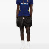 T-shirt a righe con lacci in blu Martine rose - unisex 