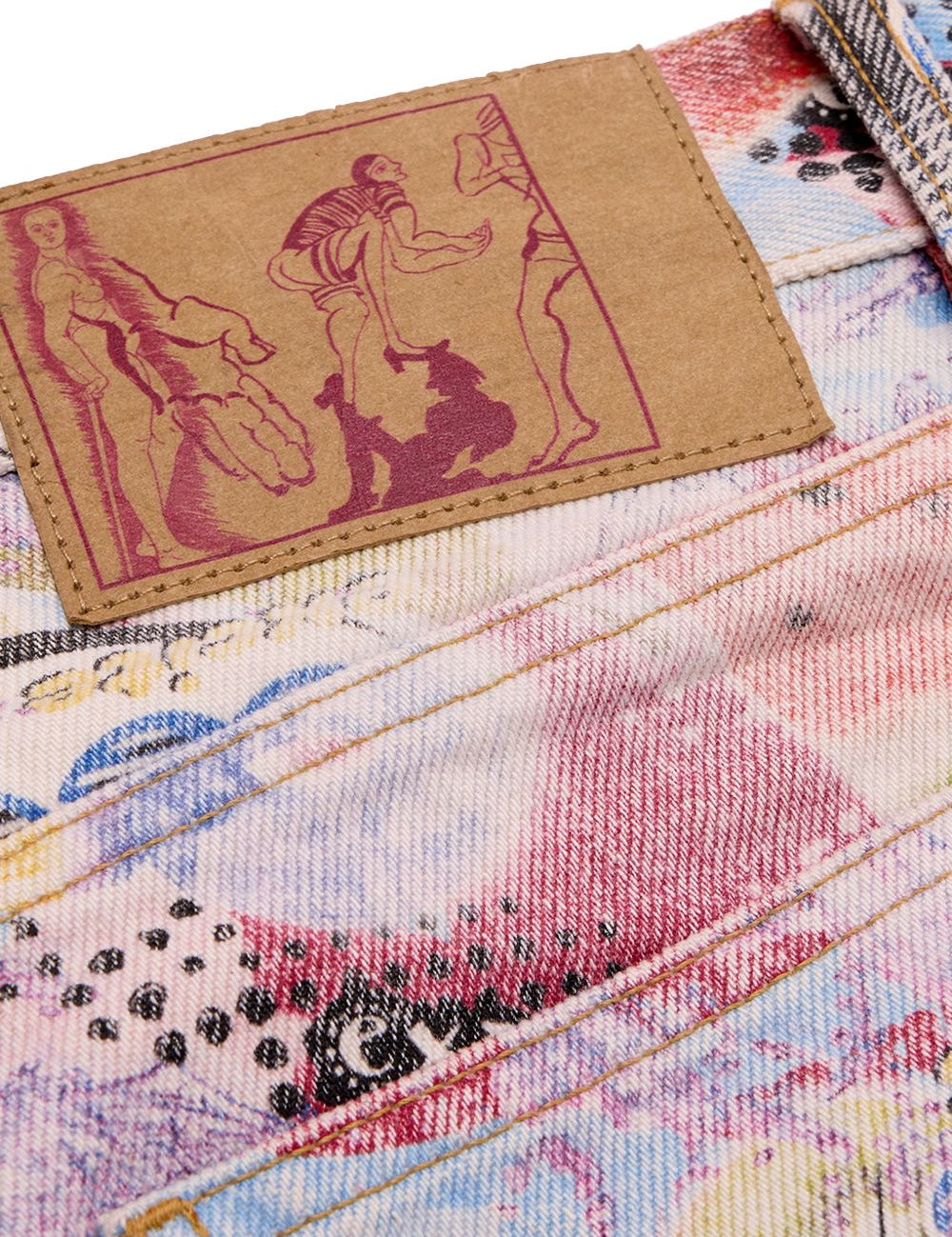 Jeans con stampa in multicolore Martine rose - donna 