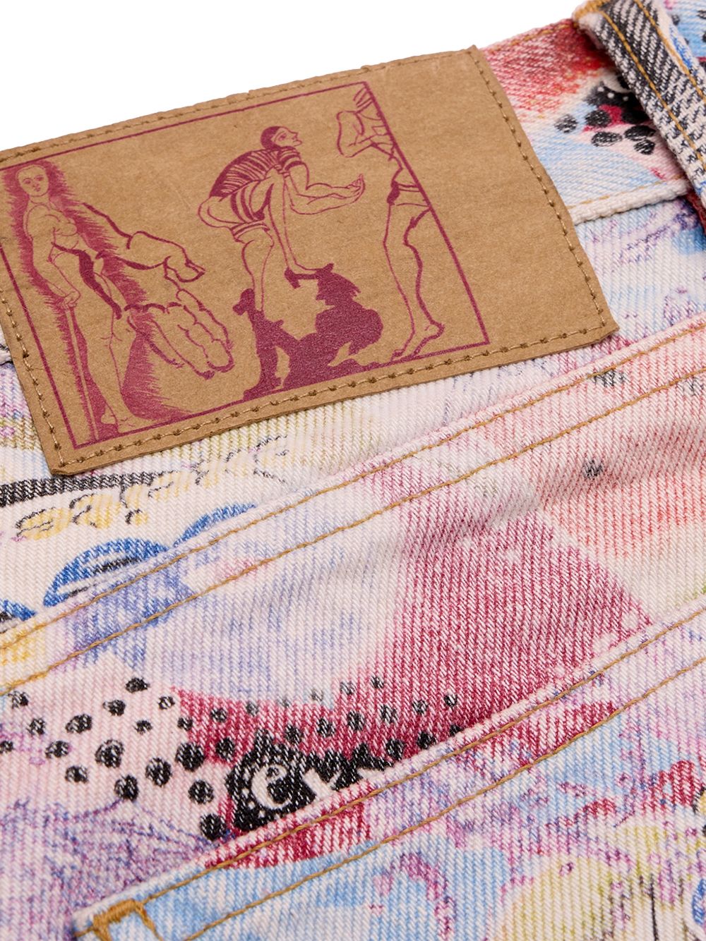 Jeans con stampa in multicolore Martine rose - donna 
