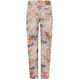 Jeans con stampa in multicolore Martine rose - donna 