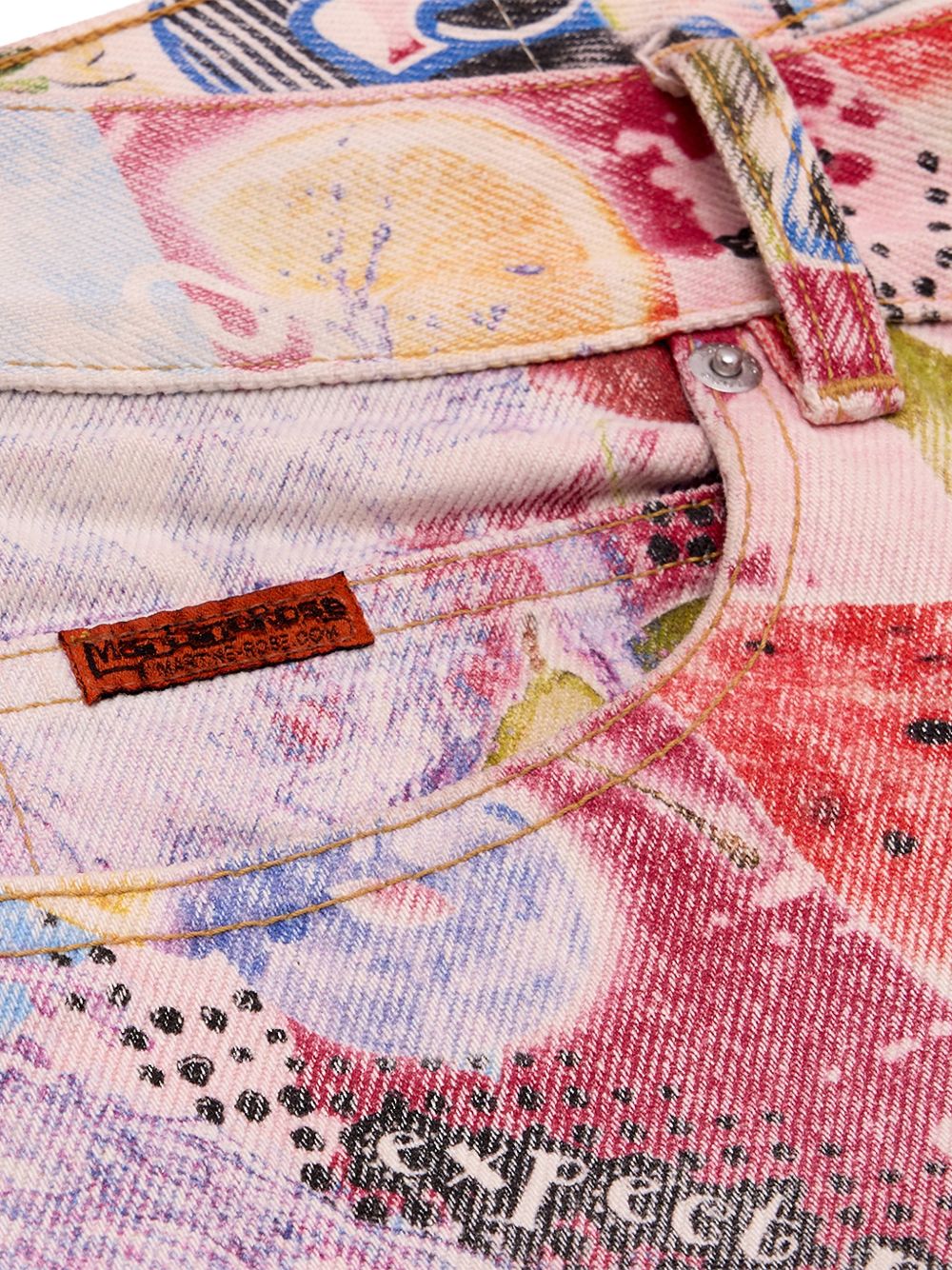 Jeans con stampa in multicolore Martine rose - donna 