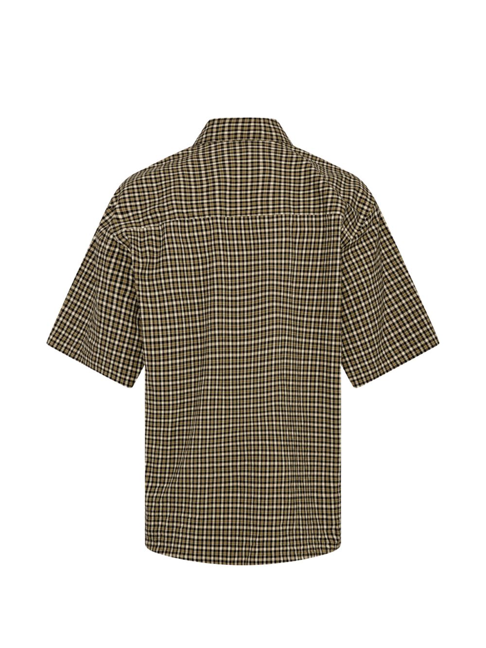 Polo con pannelli a quadri in azzurri Martine rose - unisex 