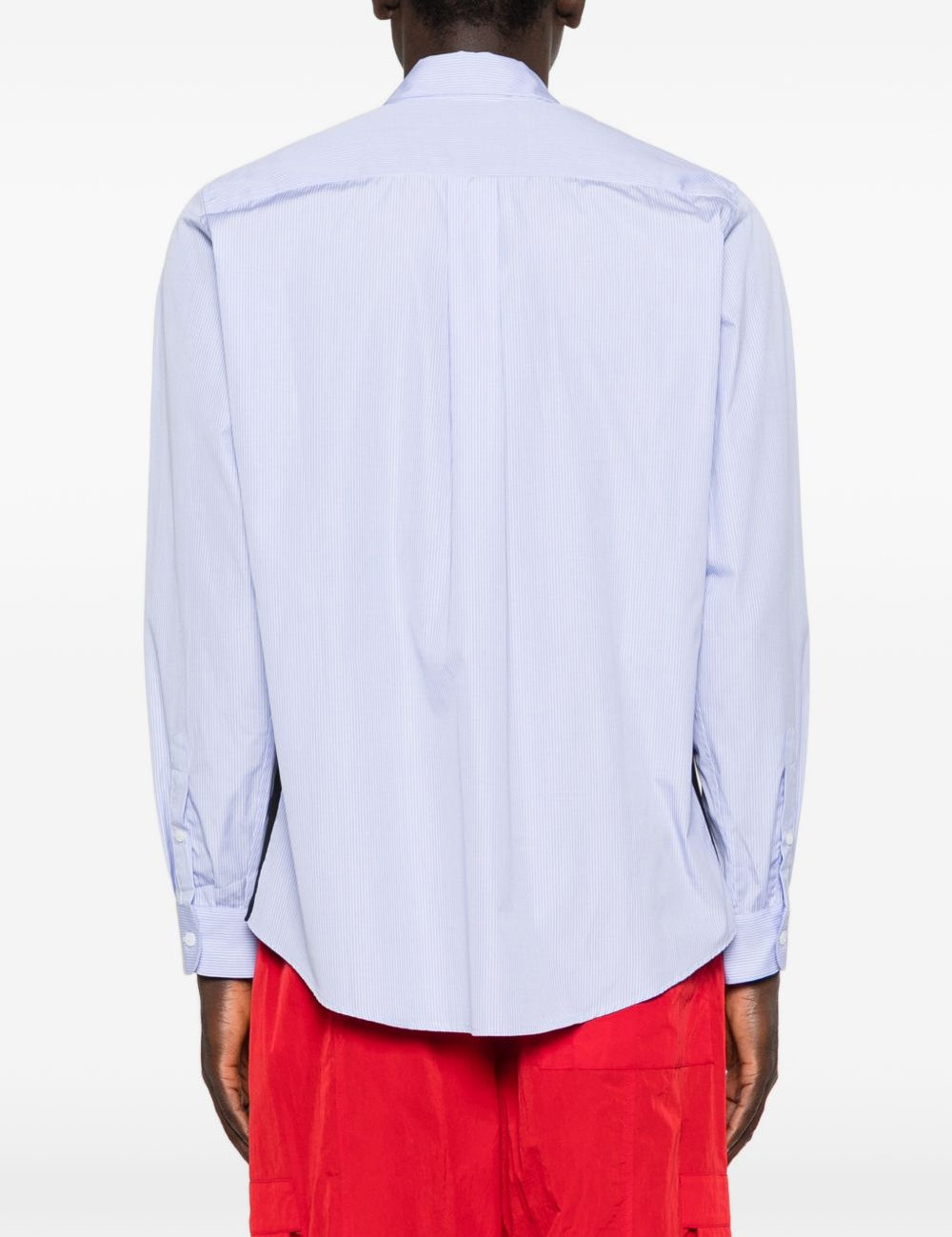Camicia a panelli con logo in blu e nero Martine rose - uomo 