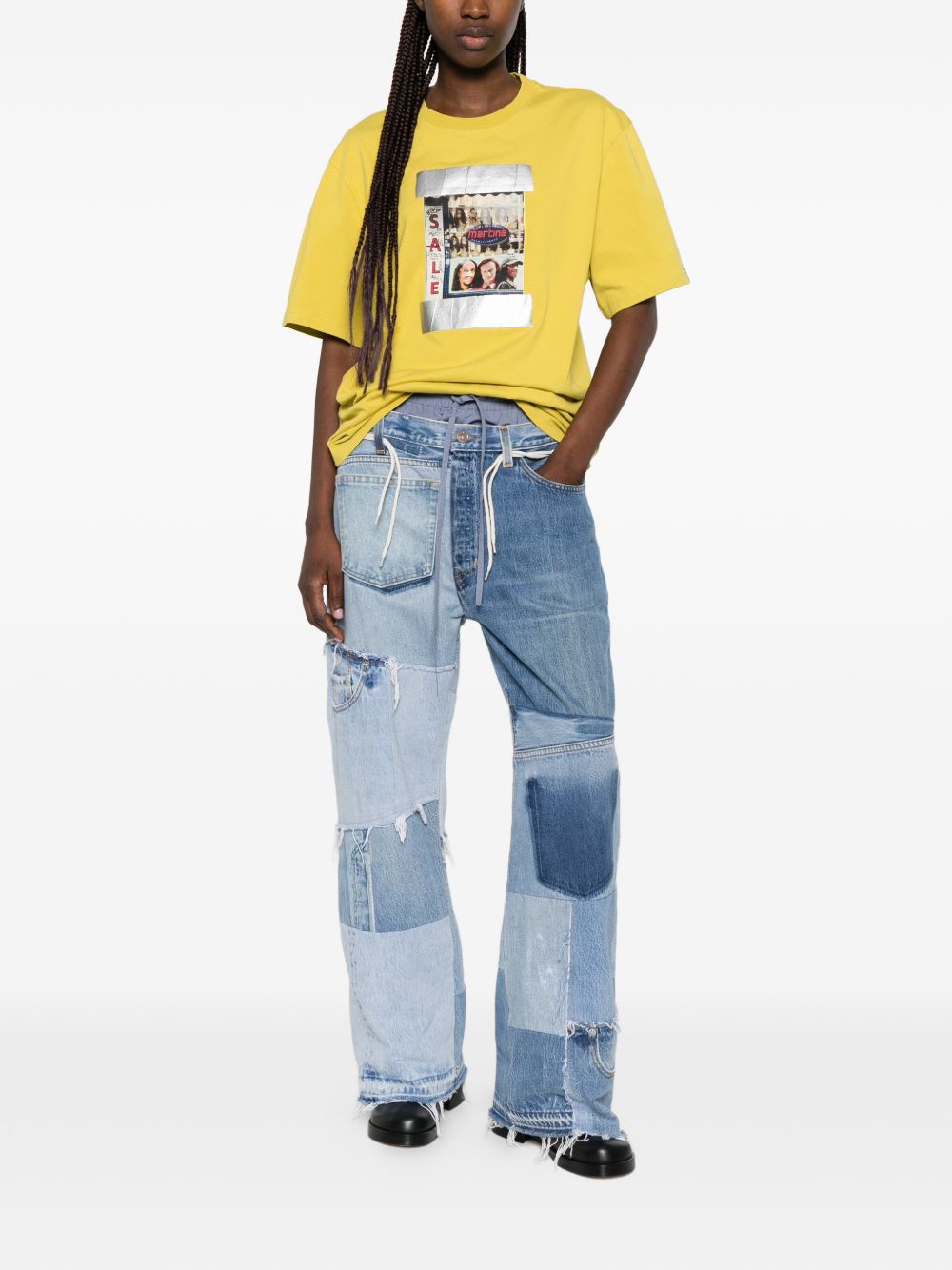 T-shirt con grafica in giallo Martine rose - unisex 