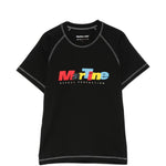 T-shirt con grafica e cuciture a contrasto in nero Martine rose - unisex 