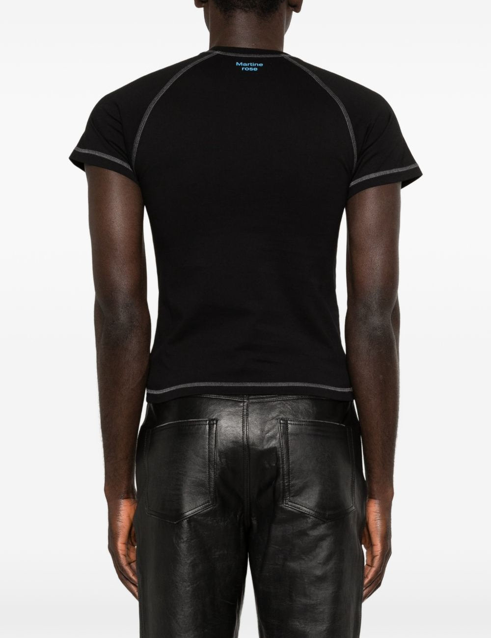 T-shirt con grafica e cuciture a contrasto in nero Martine rose - unisex 