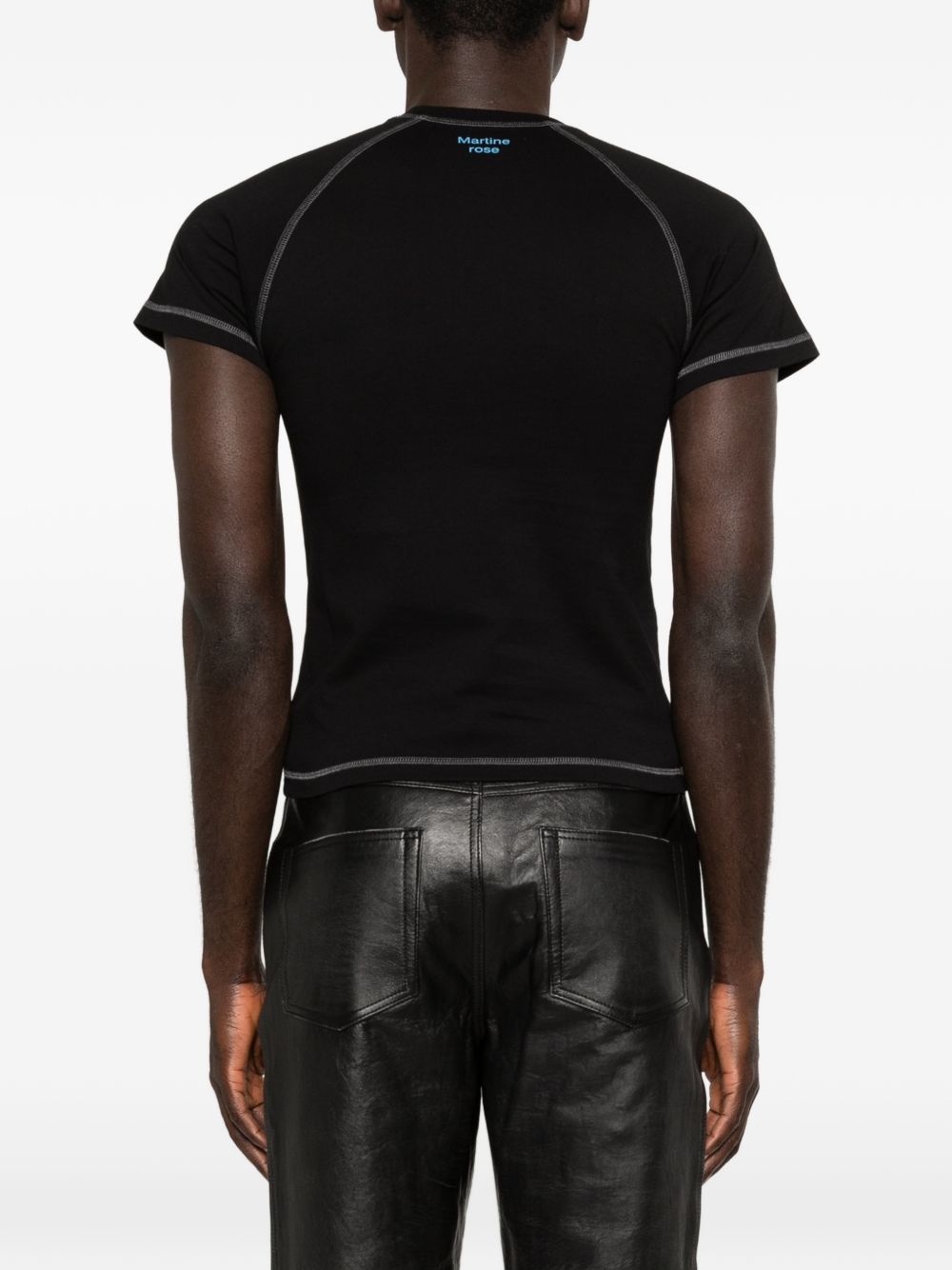 T-shirt con grafica e cuciture a contrasto in nero Martine rose - unisex 