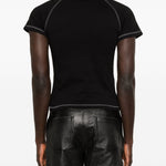 T-shirt con grafica e cuciture a contrasto in nero Martine rose - unisex 
