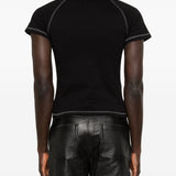 T-shirt con grafica e cuciture a contrasto in nero Martine rose - unisex 