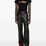 T-shirt con grafica e cuciture a contrasto in nero Martine rose - unisex 