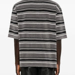 Polo a righe con logo in grigio e nero Martine rose - uomo 