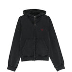 Felpa con zip in nero Martine rose - uomo 
