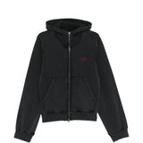 Felpa con zip in nero Martine rose - uomo 