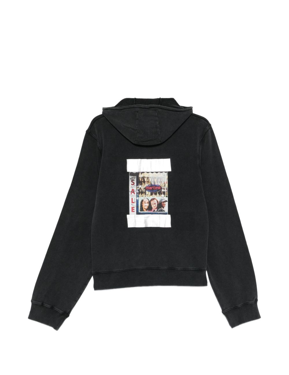 Felpa con zip in nero Martine rose - uomo 
