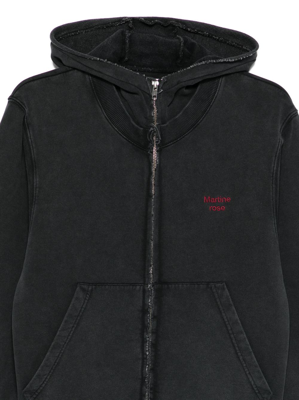 Felpa con zip in nero Martine rose - uomo 