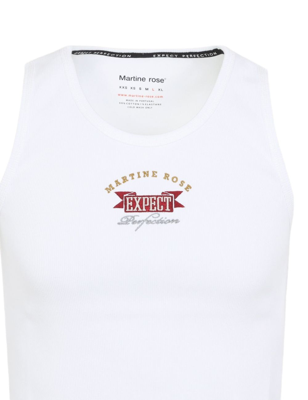 Canotta con stampa del logo in bianco Martine rose - unisex 