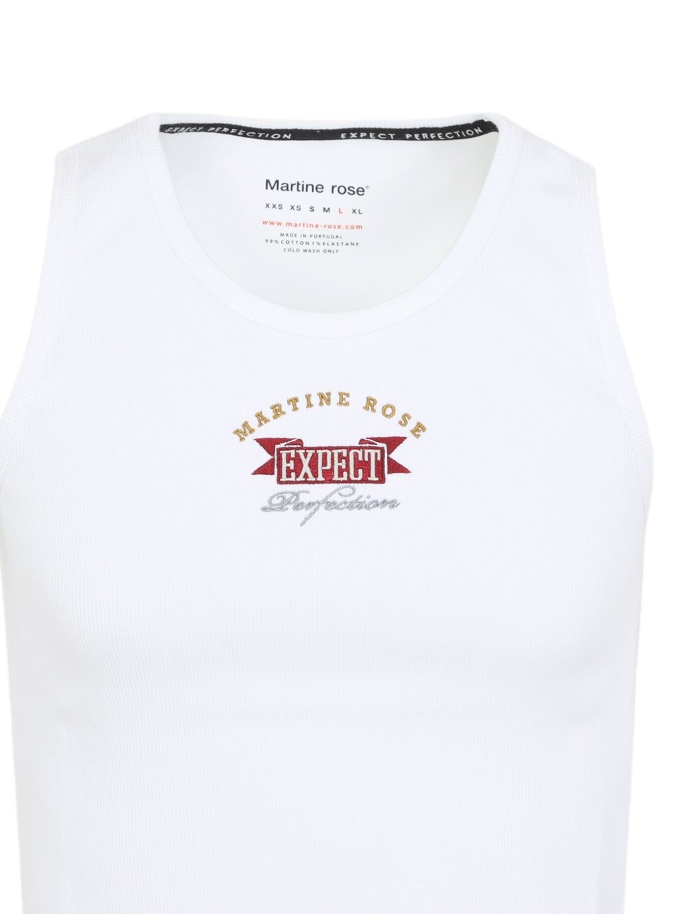 Canotta con stampa del logo in bianco Martine rose - unisex 