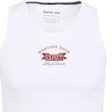 Canotta con stampa del logo in bianco Martine rose - unisex 