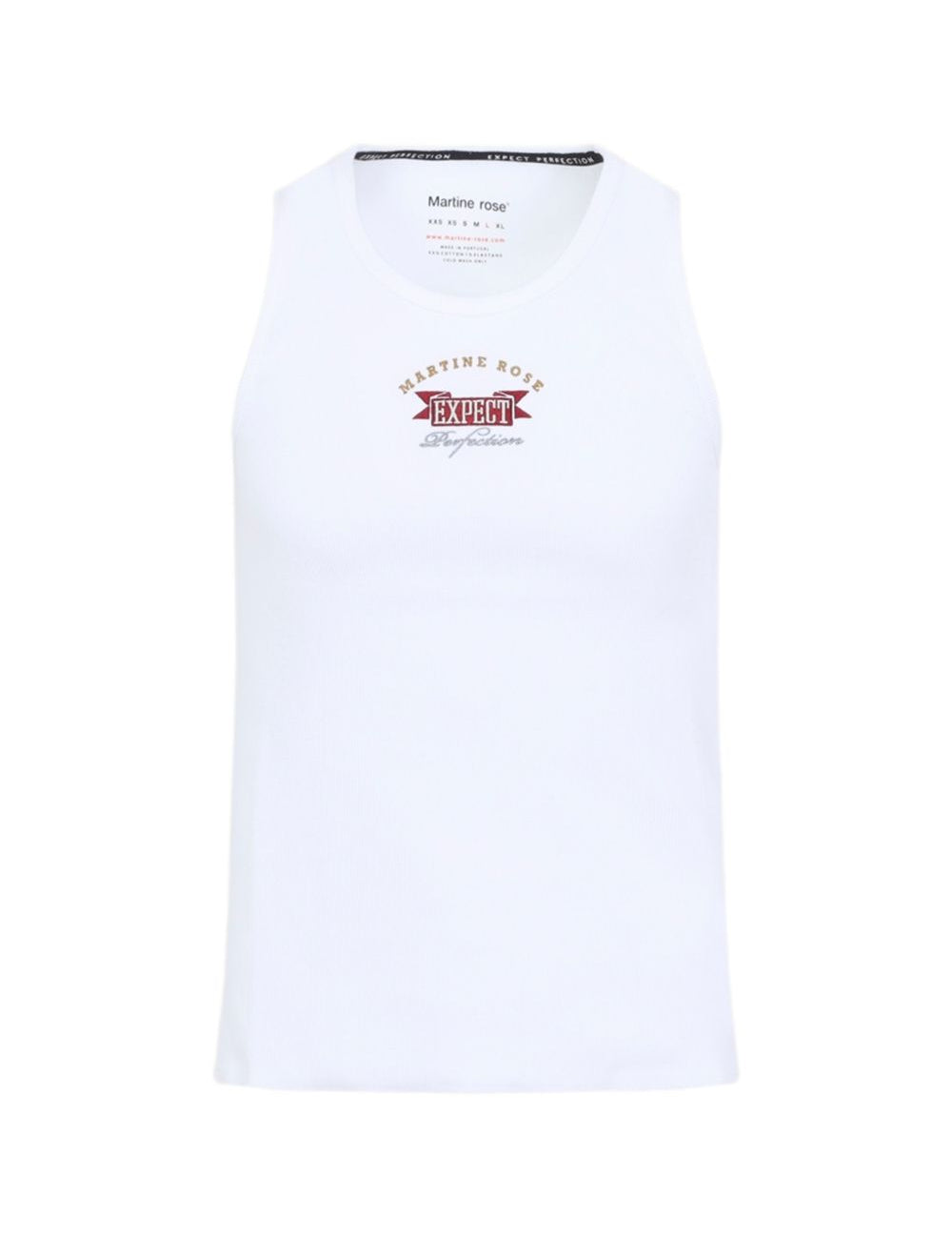Canotta con stampa del logo in bianco Martine rose - unisex 